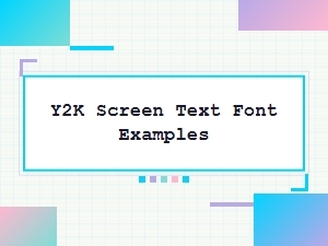 Y2k Screen Text Font Examples